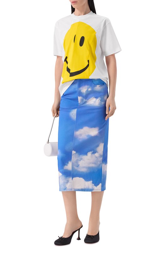 Хлопковая футболка Moschino A0711/0441 Белый  A0711/0441 Фото 2