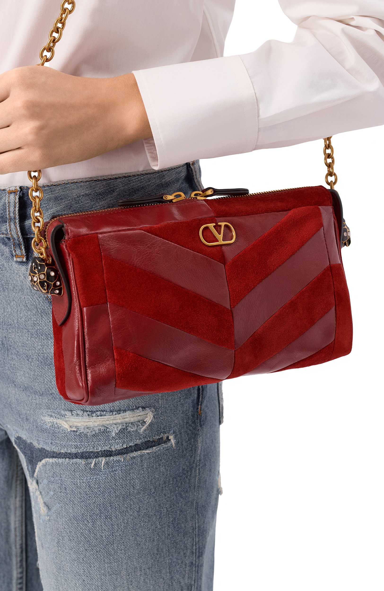 Сумка panthea small VALENTINO красного цвета по цене 255000 руб., арт. 9W2B0S99/DED, фото 2 Сумка panthea small VALENTINO, арт. 9W2B0S99/DED, фото 2