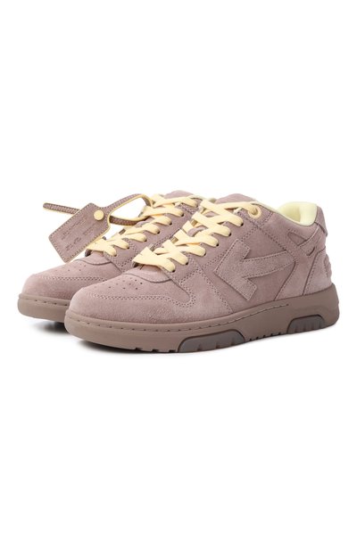 Женские замшевые кеды out of office OFF-WHITE, арт. 0WIA259F25LEA0096D6D