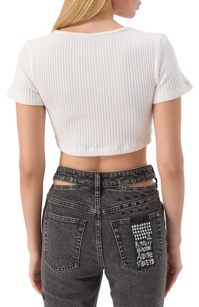 Футболка COMME DES FUCKDOWN белого цвета по цене 5525 руб., арт. CFABW01405, фото 4 Футболка COMME DES FUCKDOWN, арт. CFABW01405, фото 4