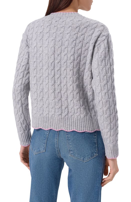 Кардиган из шерсти и вискозы MC2 Saint Barth MLE002-01226I/MALLERY Серый  MLE002-01226I/MALLERY Фото 4