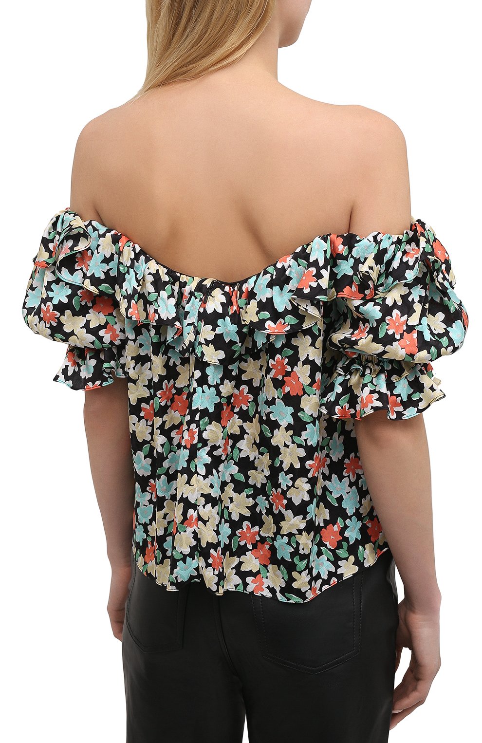 Шелковая блузка SAINT LAURENT, арт. 646229/Y5C61, фото 4