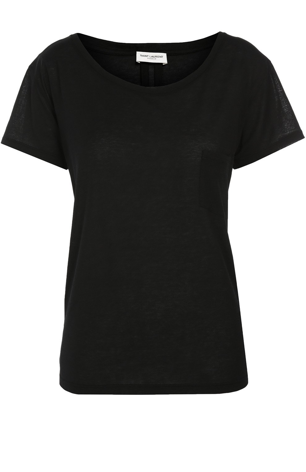 Хлопковая футболка прямого кроя с круглым вырезом SAINT LAURENT, арт. 394316/Y2YI2, фото 1