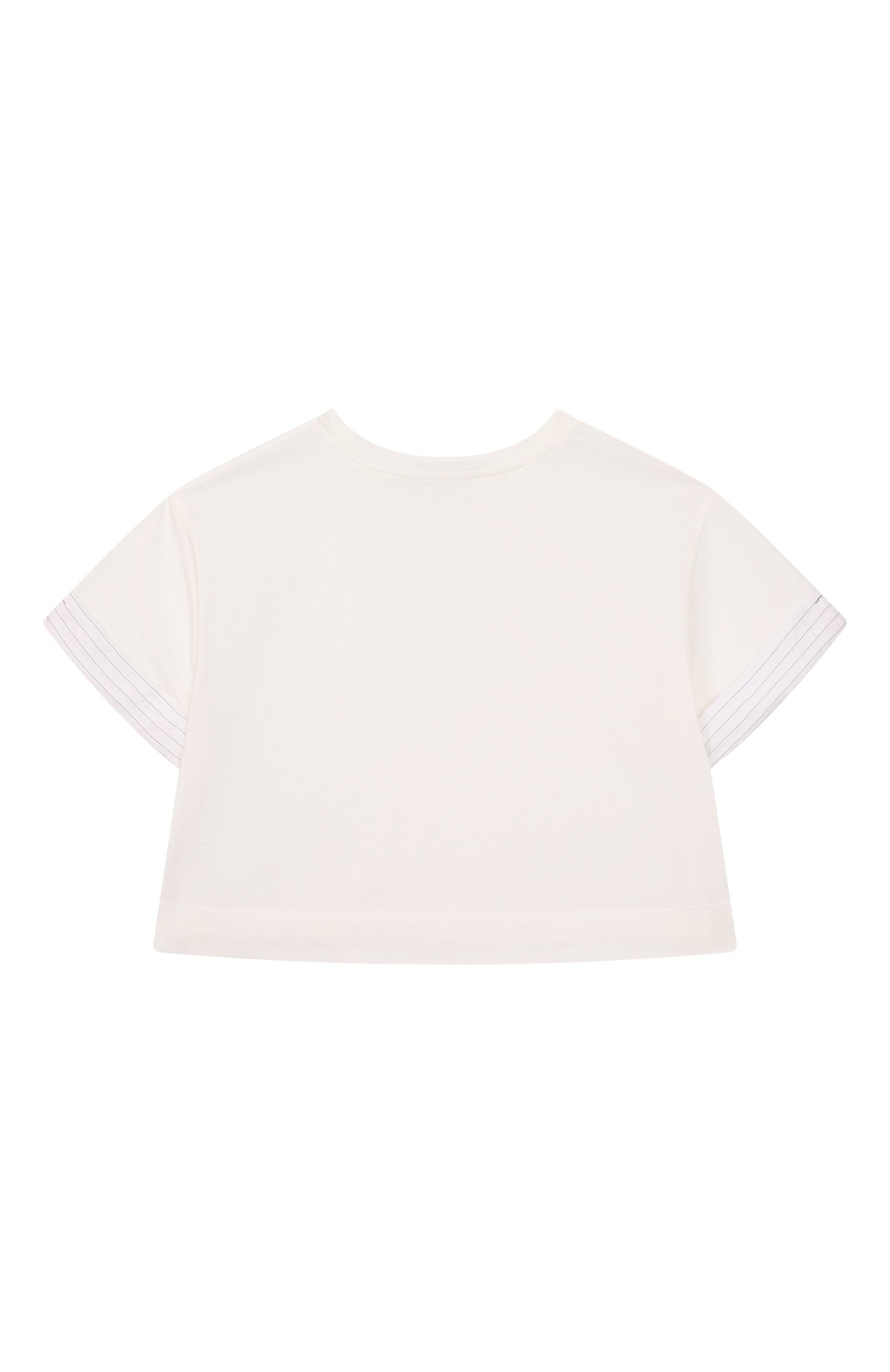 Хлопковая футболка MONNALISA, арт. 17E604, фото 2