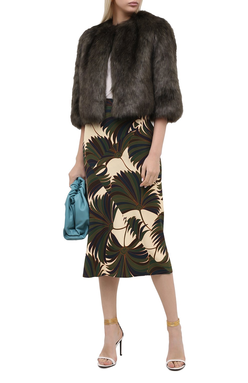 Юбка из вискозы DRIES VAN NOTEN зеленого цвета по цене 49950 руб., арт. 202-10894-1377, фото 3 Юбка из вискозы DRIES VAN NOTEN, арт. 202-10894-1377, фото 3