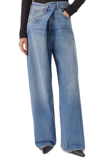 Джинсы vana fold AGOLDE голубого цвета по цене 58200 руб., арт. A2411765, фото 3 Джинсы vana fold AGOLDE, арт. A2411765, фото 3