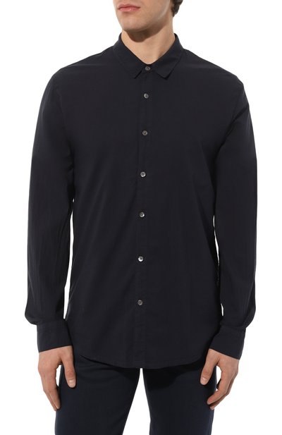 Хлопковая рубашка JAMES PERSE темно-синего цвета по цене 30850 руб., арт. MLC3408/DEE, фото 3 Хлопковая рубашка JAMES PERSE, арт. MLC3408/DEE, фото 3