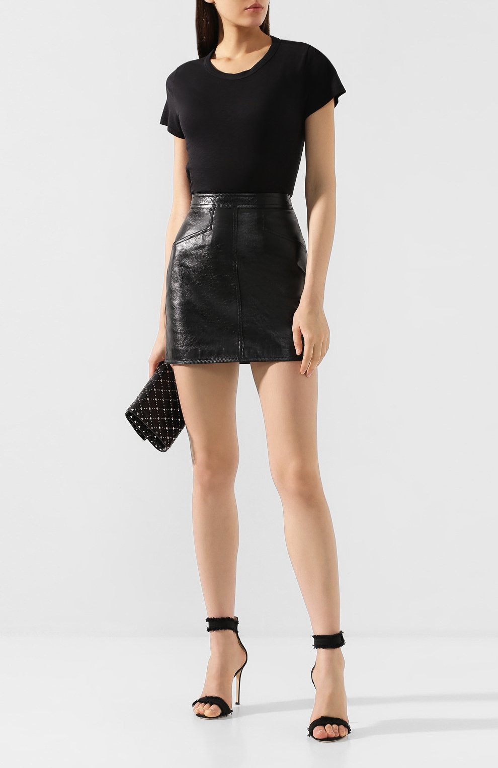 Хлопковая футболка RAG AND BONE черного цвета по цене 10950 руб., арт. W272C32CH, фото 2 Хлопковая футболка RAG AND BONE, арт. W272C32CH, фото 2