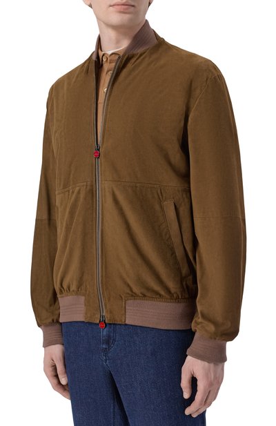 Замшевый бомбер KITON коричневого цвета по цене 1630000 руб., арт. UW2345V0812H, фото 3 Замшевый бомбер KITON, арт. UW2345V0812H, фото 3