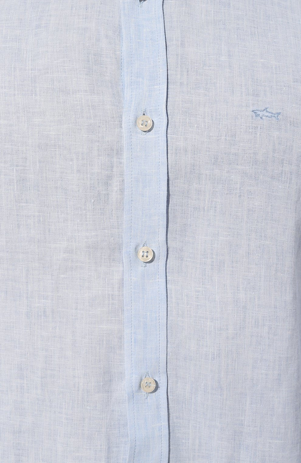 Льняная рубашка PAUL&SHARK голубого цвета по цене 28500 руб., арт. 23413262J, фото 5 Льняная рубашка PAUL&SHARK, арт. 23413262J, фото 5