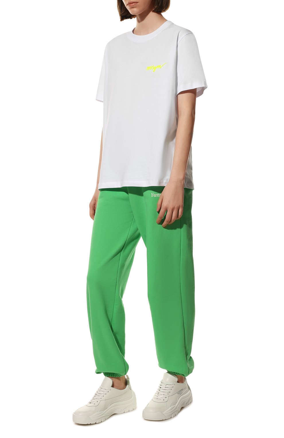 Хлопковая футболка MSGM белого цвета по цене 12800 руб., арт. 3241MDM540 227298, фото 2 Хлопковая футболка MSGM, арт. 3241MDM540 227298, фото 2