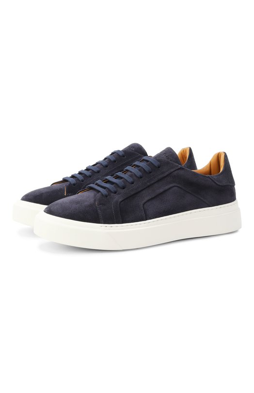 Замшевые кеды Kiton USSA268N0127902 Синий USSA268N0127902