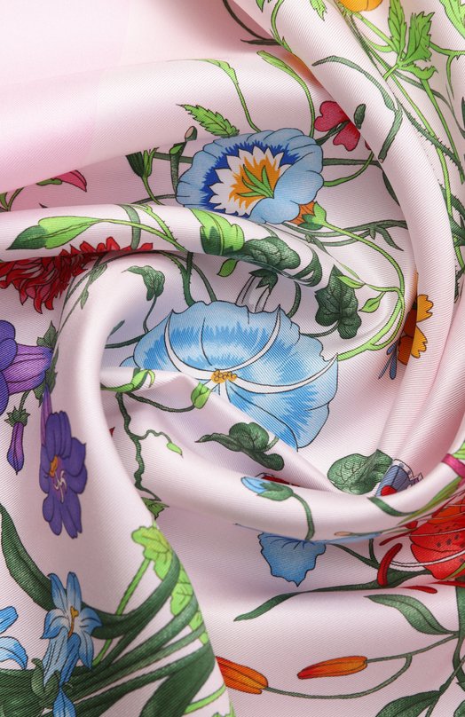 Шелковый платок Gucci 823486/3G001 Розовый  823486/3G001 Фото 3