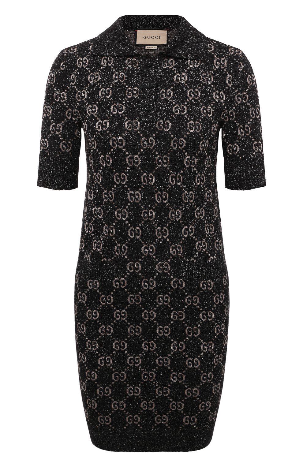 Хлопковое платье GUCCI черного цвета по цене 187200 руб., арт. 678437 XKB54, фото 1 Хлопковое платье GUCCI, арт. 678437 XKB54, фото 1