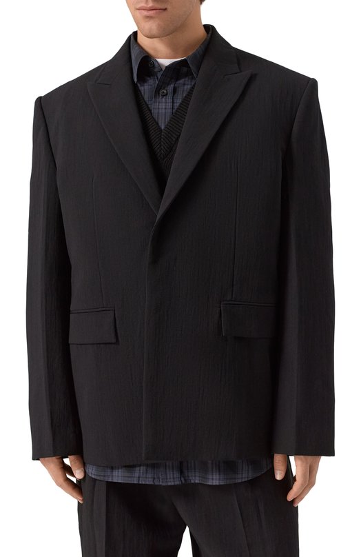 Шерстяной пиджак Juun.J JC5711P035 Чёрный  JC5711P035 Фото 5