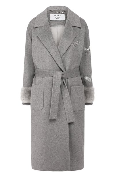 Женское пальто из смеси шерсти и кашемира SEVEN LAB, арт. CL19-m001grey