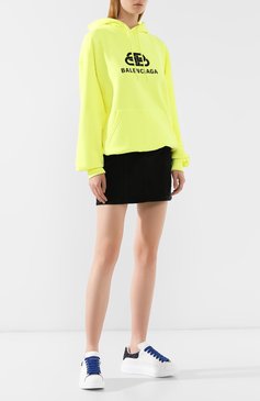 Кожаные кеды ALEXANDER MCQUEEN, арт. 558945/WHNBK, фото 1
