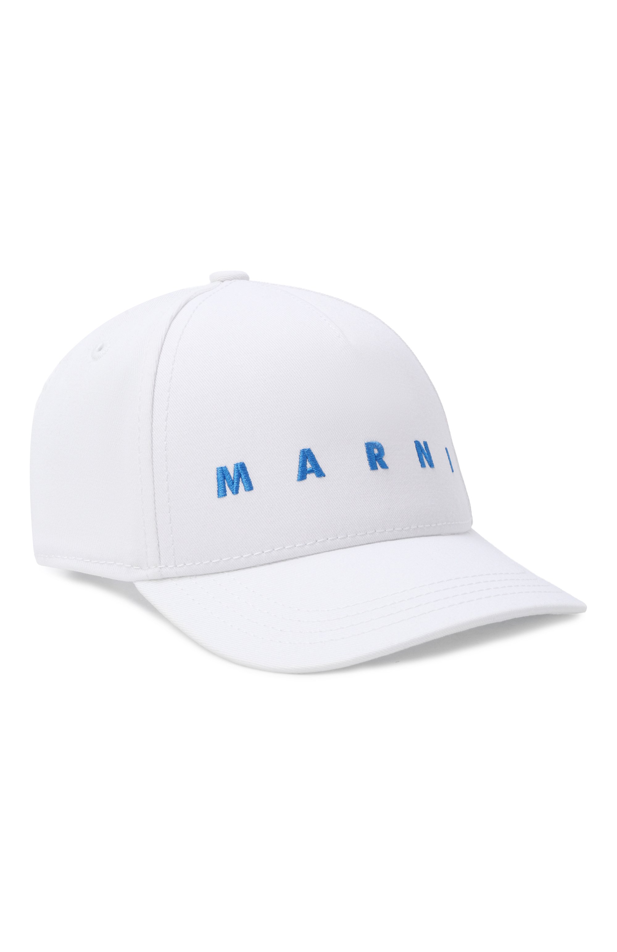 Хлопковая бейсболка MARNI белого цвета по цене 7985 руб., арт. M01630/M00J2, фото 1 Хлопковая бейсболка MARNI, арт. M01630/M00J2, фото 1