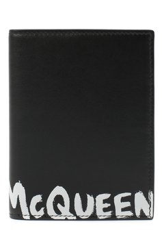 Мужской кожаная обложка для паспорта ALEXANDER MCQUEEN черного цвета, арт. 601692/1NT6B | Фото 1 (Материал: Натуральная кожа; Кросс-КТ: обложки и футляры)