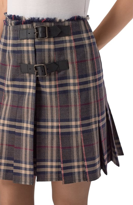 Шерстяная юбка Burberry 8110427 Серый  8110427 Фото 5