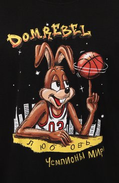 Мужская хлопковая футболка DOMREBEL черного цвета, арт. M WINNER/T-SHIRT | Фото 5 (Рукава: Короткие; Драгоценные камни: Проставлено; Материал внешний: Хлопок; Материал сплава: Проставлено; Длина (для топов): Стандартные; Принт: С принтом; Стили: Гранж)