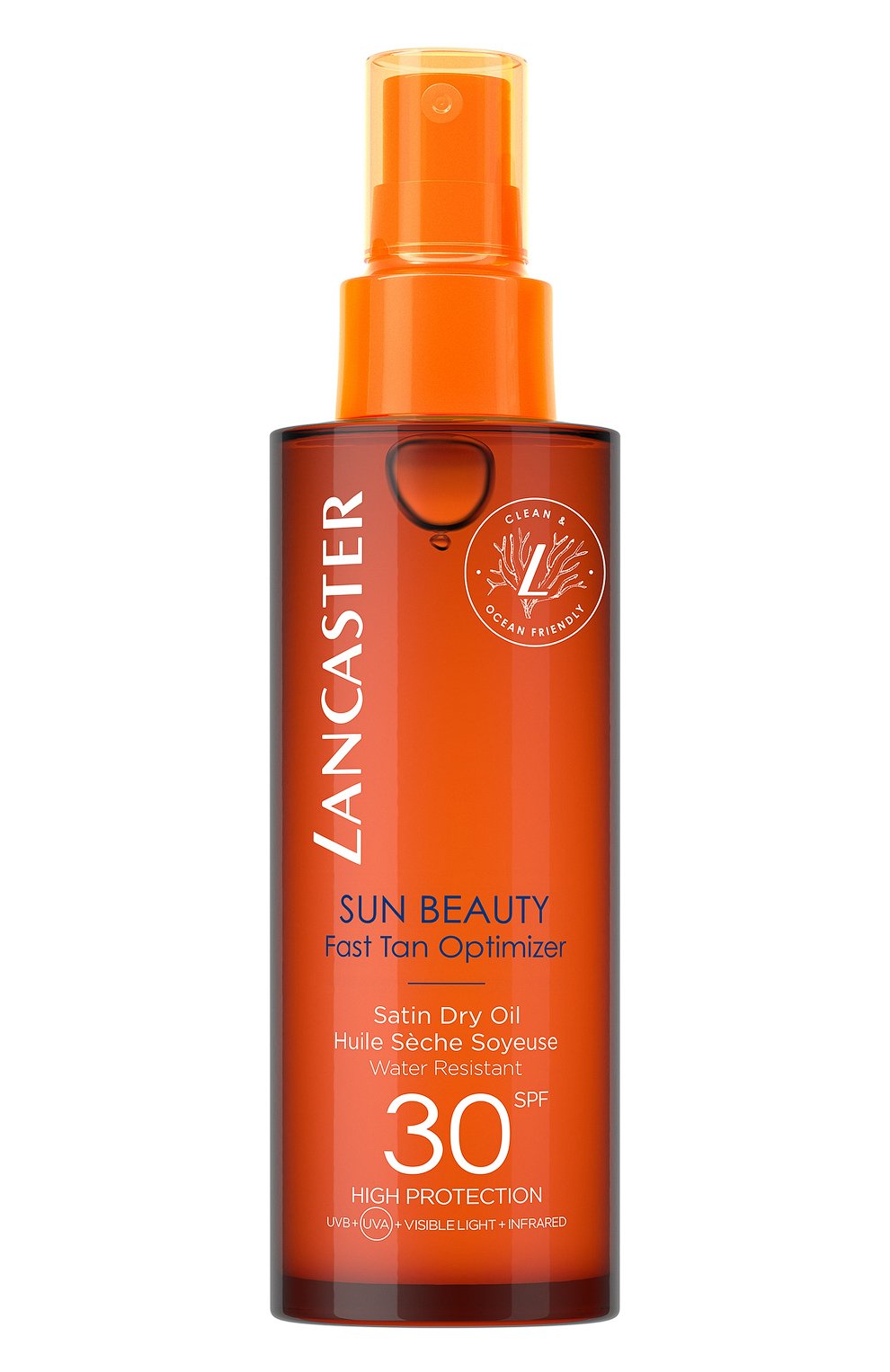 Шелковистое масло быстрый загар sun beauty fast tan optimizer satin dry oil spf 30 (150ml) LANCASTER, арт. 3616302022618, фото 1
