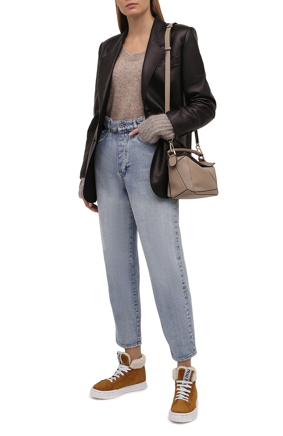 Замшевые кеды MIU MIU, арт. 5T384D-FDW-F0046-005, фото 3