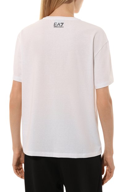 Футболка EA7 белого цвета по цене 6995 руб., арт. 6DTT10/TJVLZ, фото 4 Футболка EA7, арт. 6DTT10/TJVLZ, фото 4