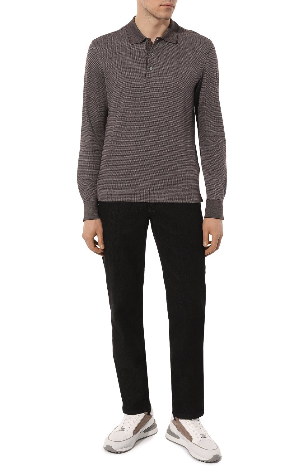 Поло из хлопка и шелка ZEGNA, арт. UC381A6/C748, фото 2