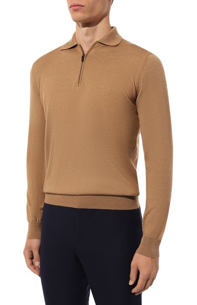 Поло из кашемира и шелка COLOMBO бежевого цвета по цене 83950 руб., арт. MA04336/FF00150, фото 3 Поло из кашемира и шелка COLOMBO, арт. MA04336/FF00150, фото 3