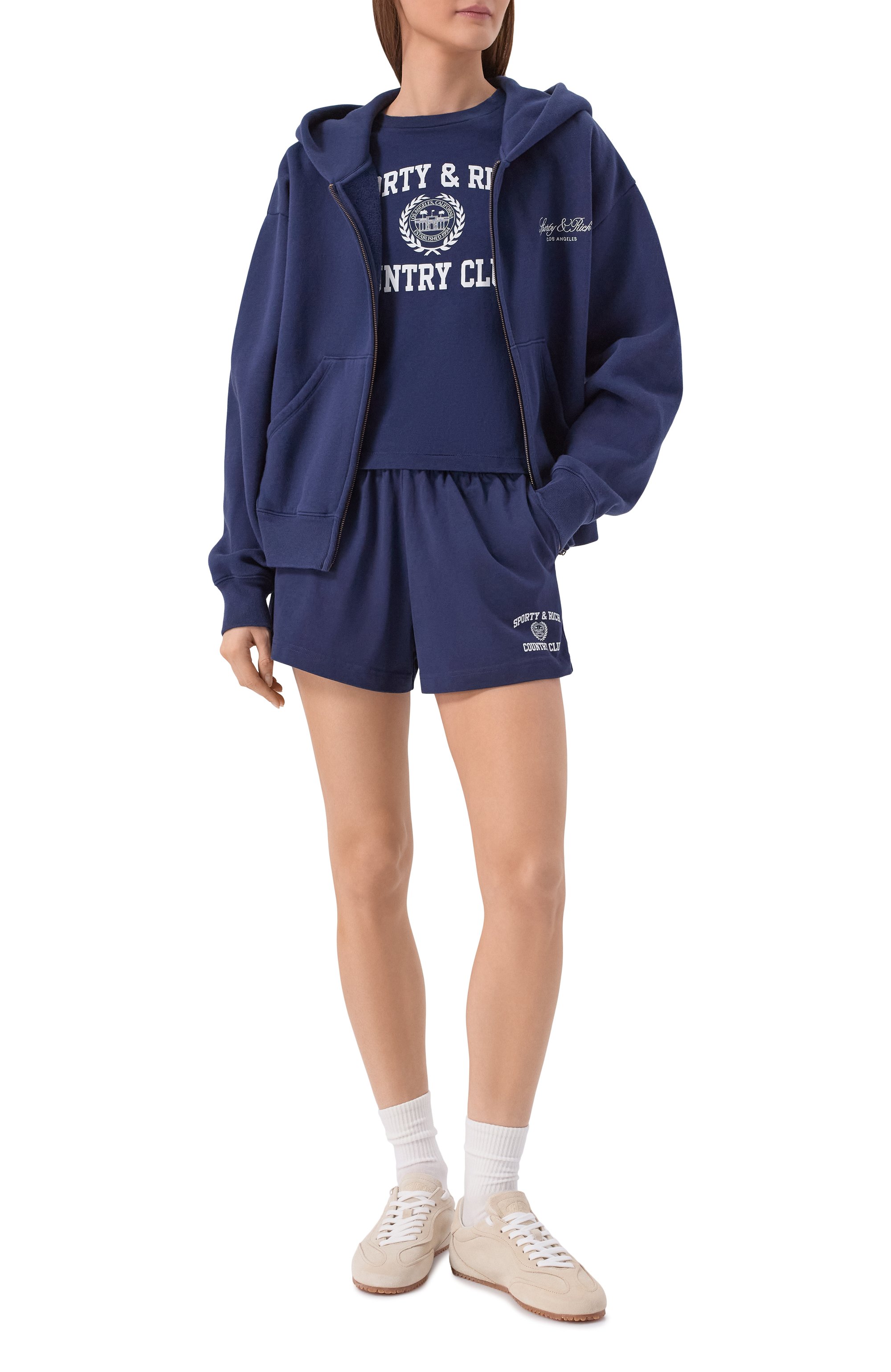 Хлопковая футболка SPORTY AND RICH, арт. T011176218BL106, фото 2