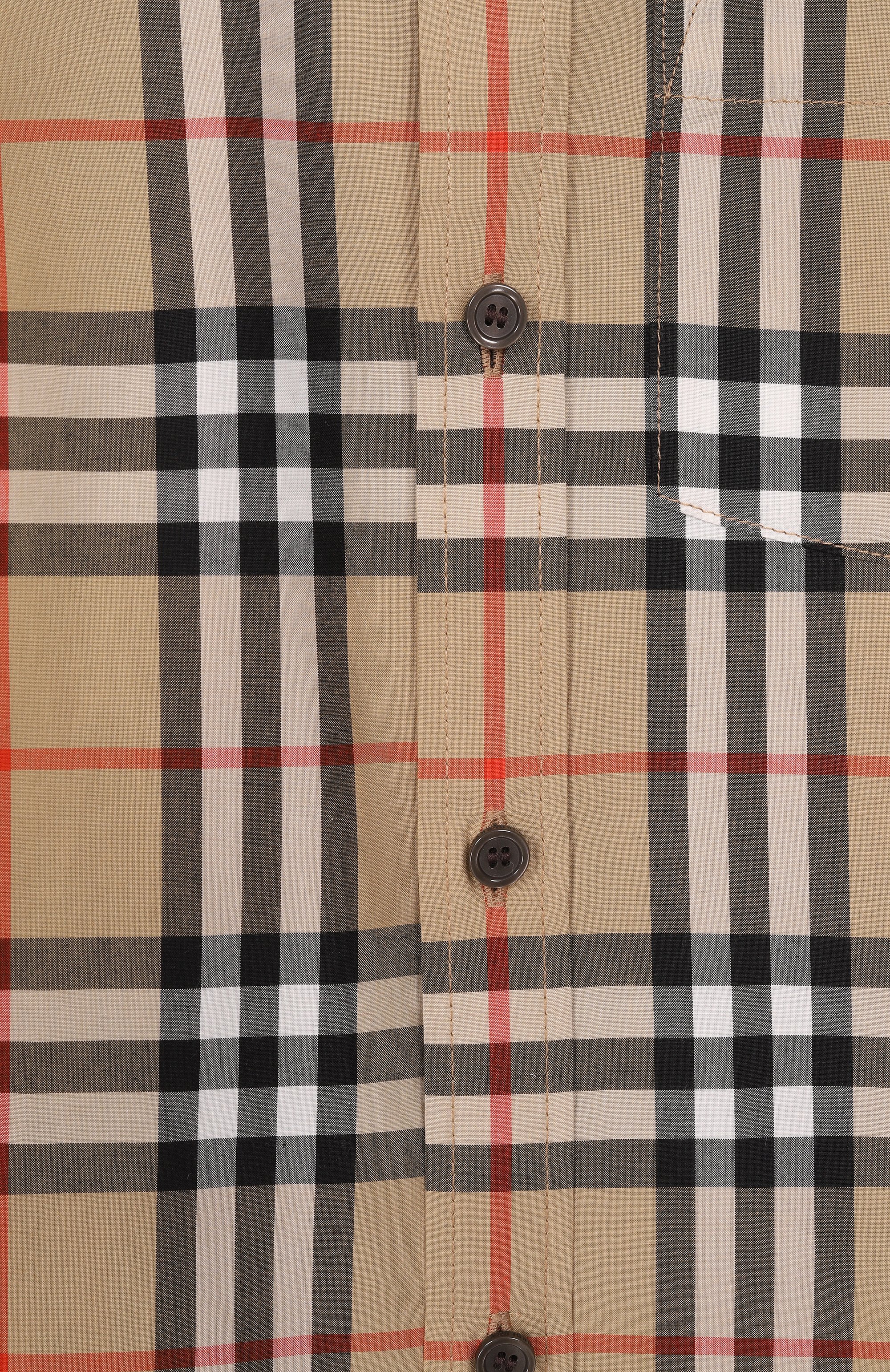 Хлопковая рубашка BURBERRY, арт. 8121244, фото 3