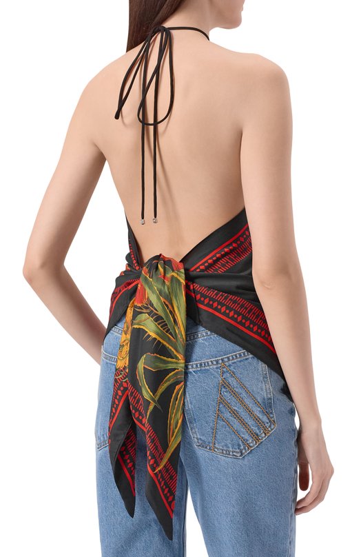 Топ из вискозы Blumarine 2C438A Чёрный  2C438A Фото 4