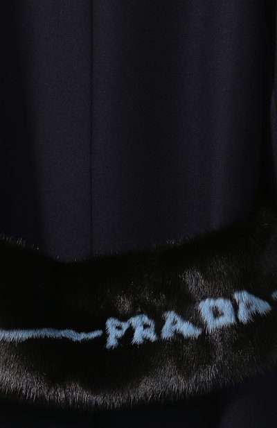 Однотонное пальто с меховой отделкой PRADA, арт. P689HP-1R7J-F0AI7, фото 5
