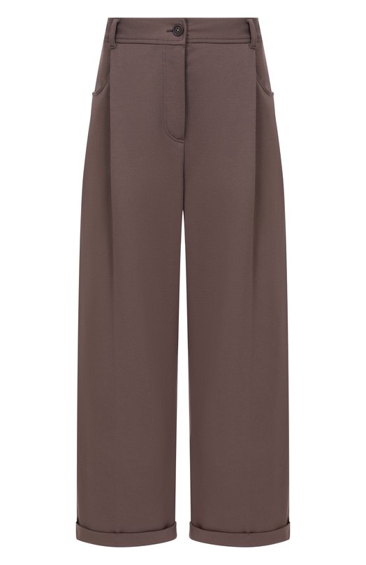Хлопковые брюки Brunello Cucinelli MH827HZ589 Коричневый MH827HZ589