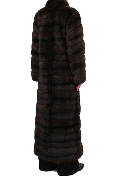 Шуба из меха соболя MANZONI24 коричневого цвета по цене 4135000 руб., арт. 20M816-Z/38-46, фото 4 Шуба из меха соболя MANZONI24, арт. 20M816-Z/38-46, фото 4