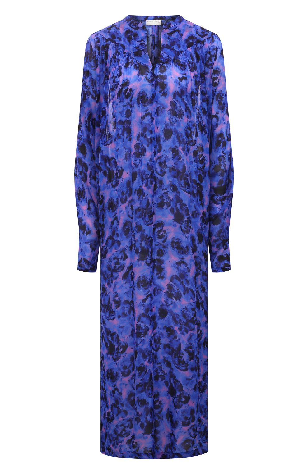 Платье из вискозы DRIES VAN NOTEN синего цвета по цене 106000 руб., арт. 231-011042-6139, фото 1 Платье из вискозы DRIES VAN NOTEN, арт. 231-011042-6139, фото 1