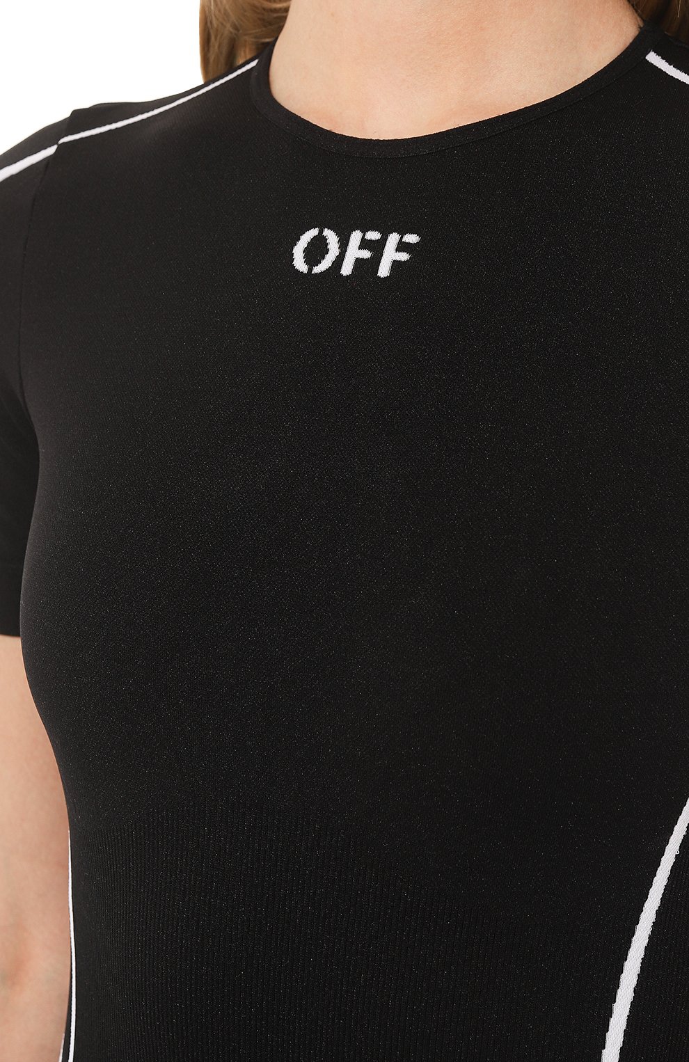 Боди OFF-WHITE черного цвета по цене 23650 руб., арт. OWVO049C99KNI0011001, фото 5 Боди OFF-WHITE, арт. OWVO049C99KNI0011001, фото 5