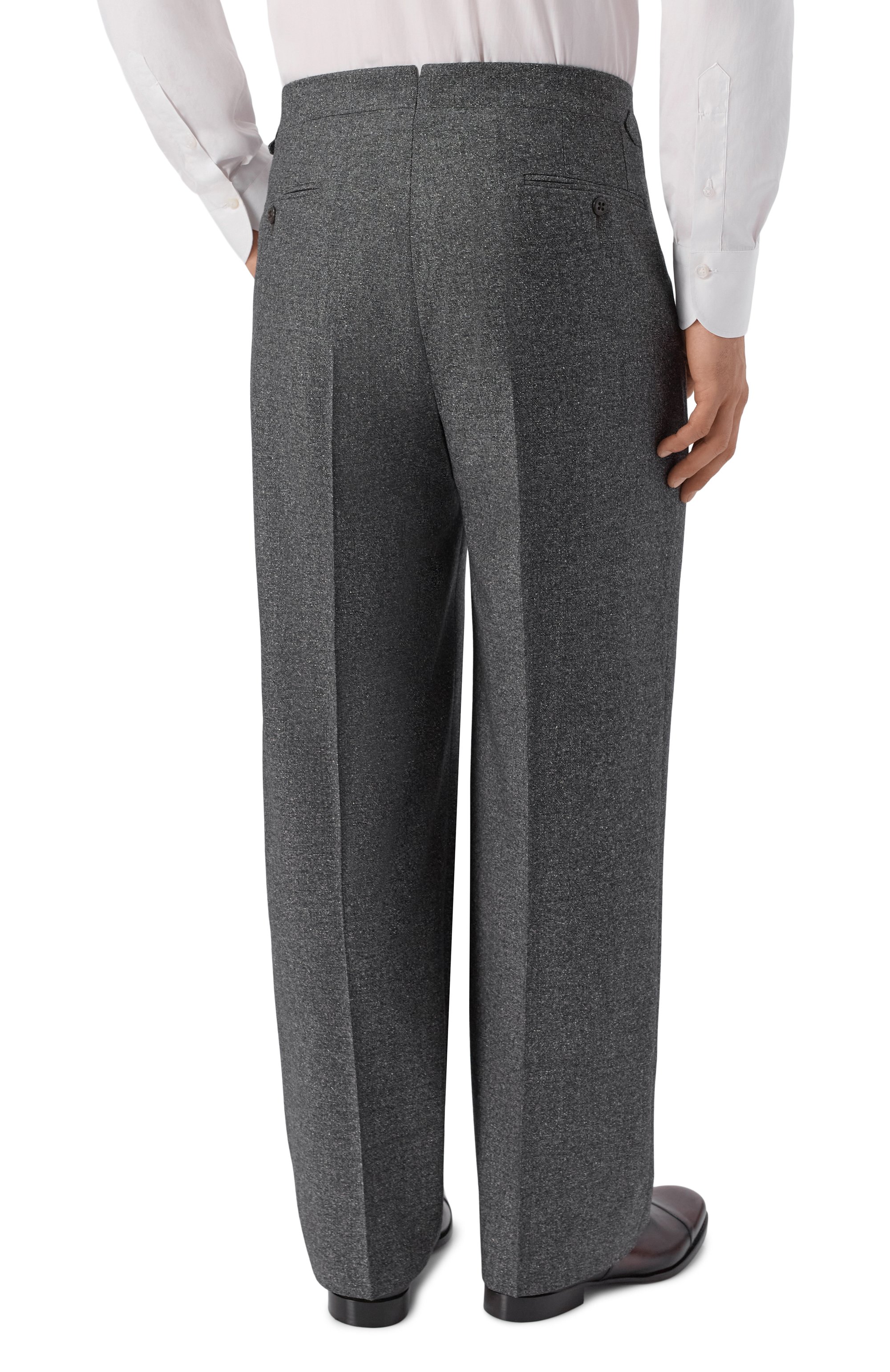 Брюки из шерсти и шелка CORNELIANI темно-серого цвета по цене 68050 руб., арт. 284L26/2A18511, фото 4 Брюки из шерсти и шелка CORNELIANI, арт. 284L26/2A18511, фото 4