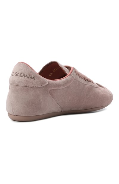 Замшевые кеды soft ballet DOLCE & GABBANA светло-розового цвета по цене 65350 руб., арт. CK2485/A0581, фото 5 Замшевые кеды soft ballet DOLCE & GABBANA, арт. CK2485/A0581, фото 5