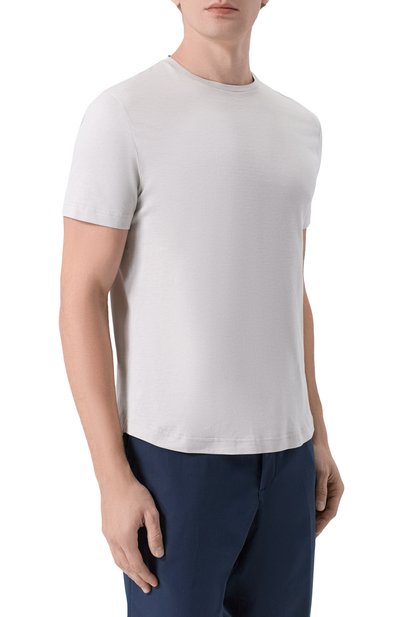 Футболка из шелка и хлопка LORO PIANA, арт. FAF6128, фото 3