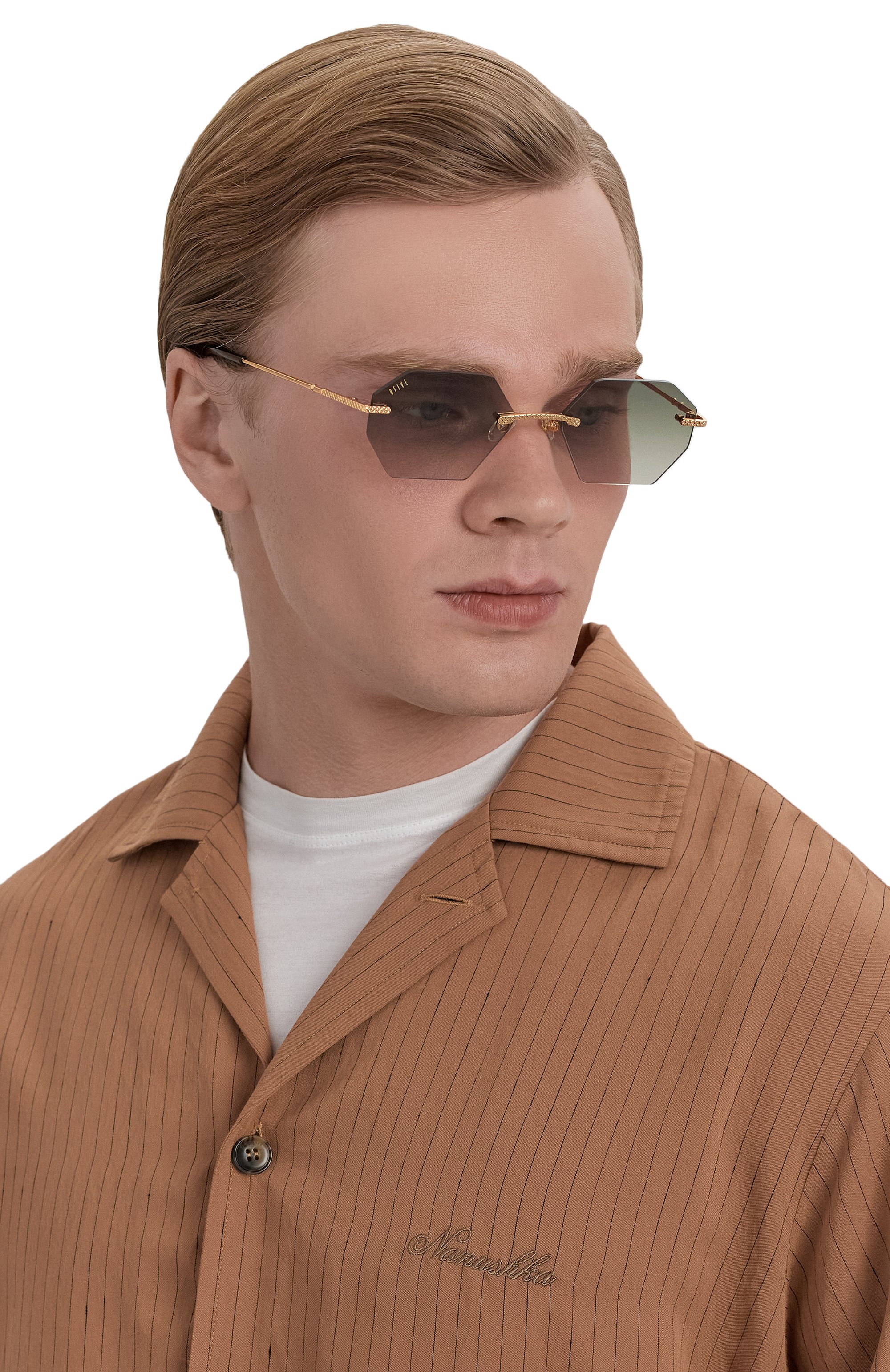 Солнцезащитные очки 9FIVE зеленого цвета по цене 32500 руб., арт. 40 LITE HELI0S-G0LD / GRADIENT, фото 2 Солнцезащитные очки 9FIVE, арт. 40 LITE HELI0S-G0LD / GRADIENT, фото 2