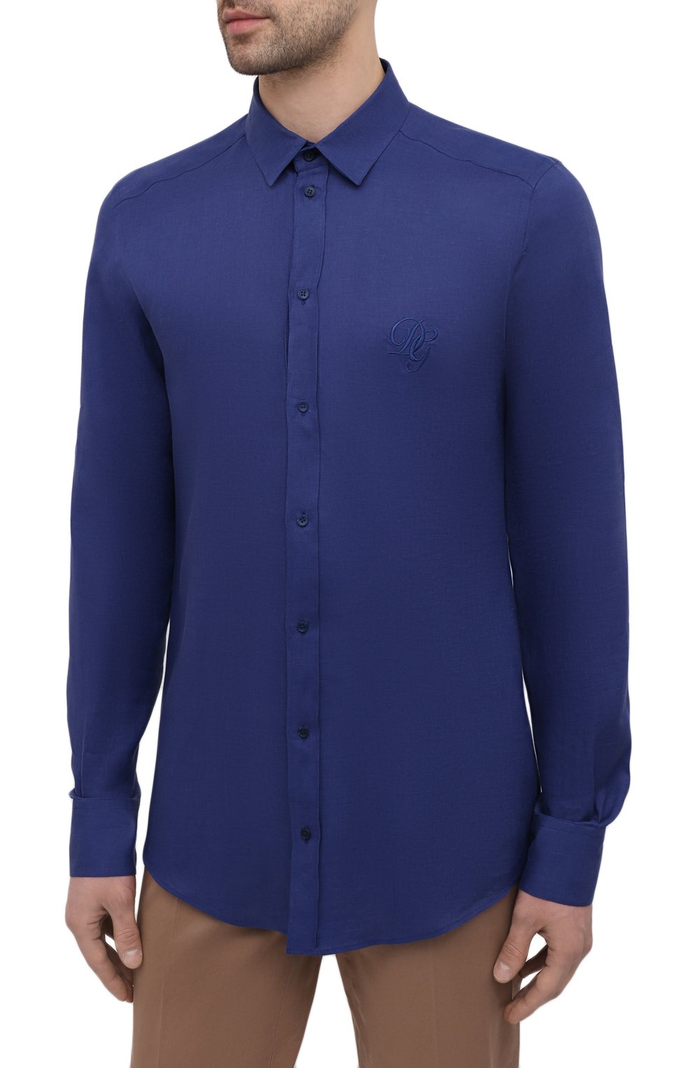 Льняная рубашка DOLCE & GABBANA, арт. G5EJ1Z/FU4IK, фото 3