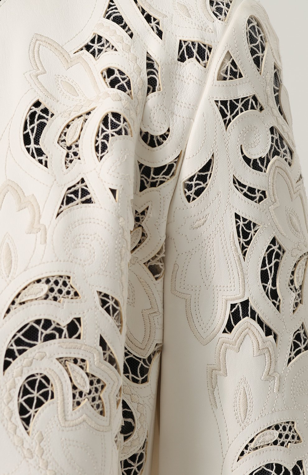 Кожаная куртка с круглым вырезом и перфорацией RALPH LAUREN, арт. 290671367, фото 5