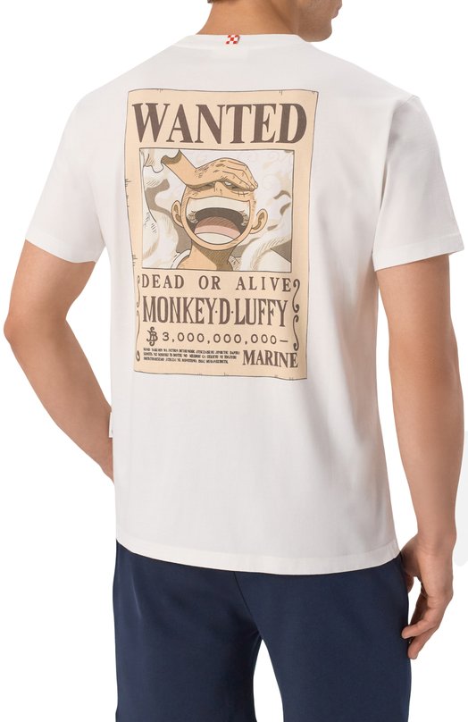 Хлопковая футболка MC2 Saint Barth STBM TSHIRT MAN/04481H Белый  STBM TSHIRT MAN/04481H Фото 4