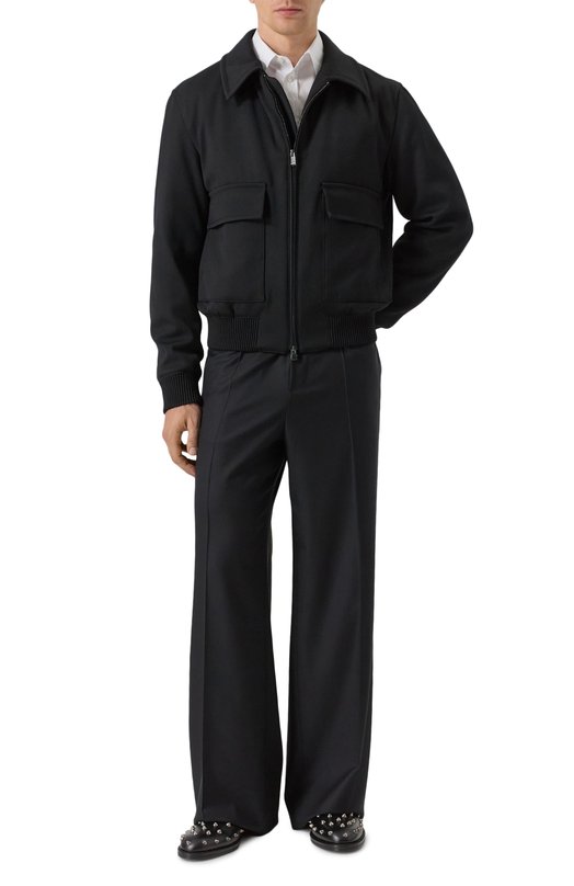 Шерстяные брюки Moschino A0351/5238 Чёрный  A0351/5238 Фото 2