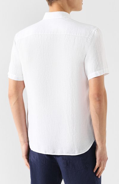 Льняная рубашка с воротником кент 120% LINO, арт. P0M1368/0115/001, фото 4