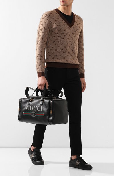 Кожаная дорожная сумка gucci print GUCCI, арт. 547838/0Y2AT, фото 2