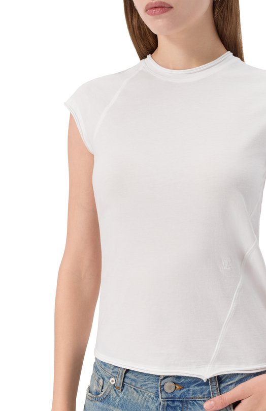 Хлопковая футболка Helmut Lang P05HW504 Белый  P05HW504 Фото 5