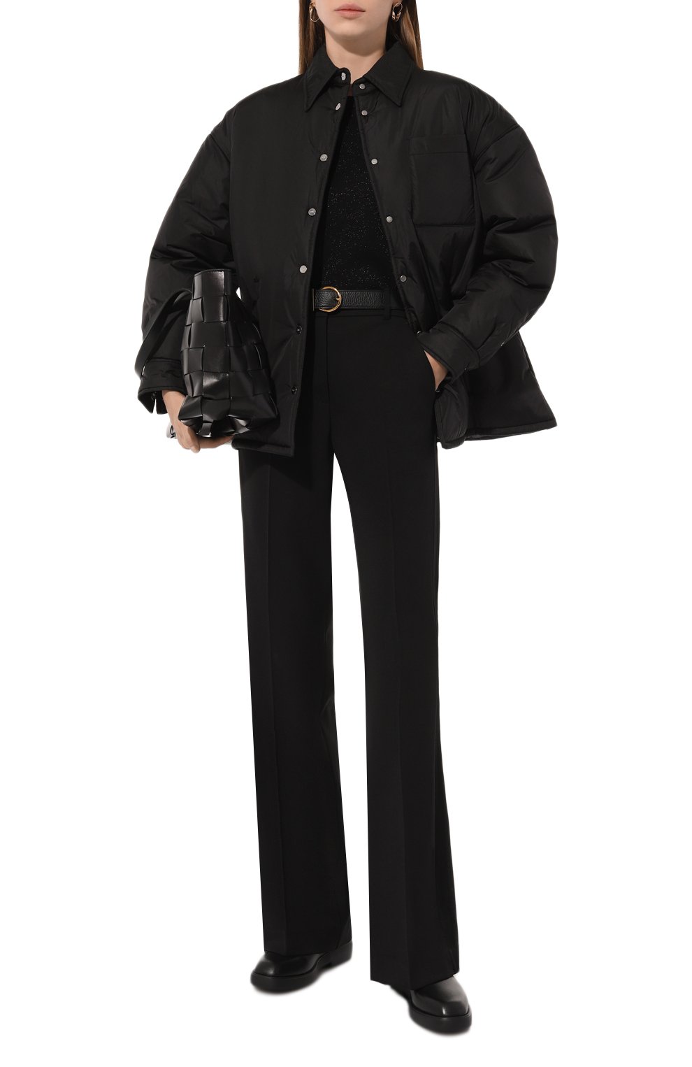 Шерстяные брюки P.A.R.O.S.H. черного цвета по цене 47800 руб., арт. D230414, фото 2 Шерстяные брюки P.A.R.O.S.H., арт. D230414, фото 2